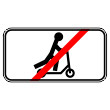 Дорожный знак 8.28 «Кроме лиц, использующих  для передвижения средства  индивидуальной мобильности» (металл 0,8 мм, III типоразмер: 450х900 мм, С/О пленка: тип В алмазная)